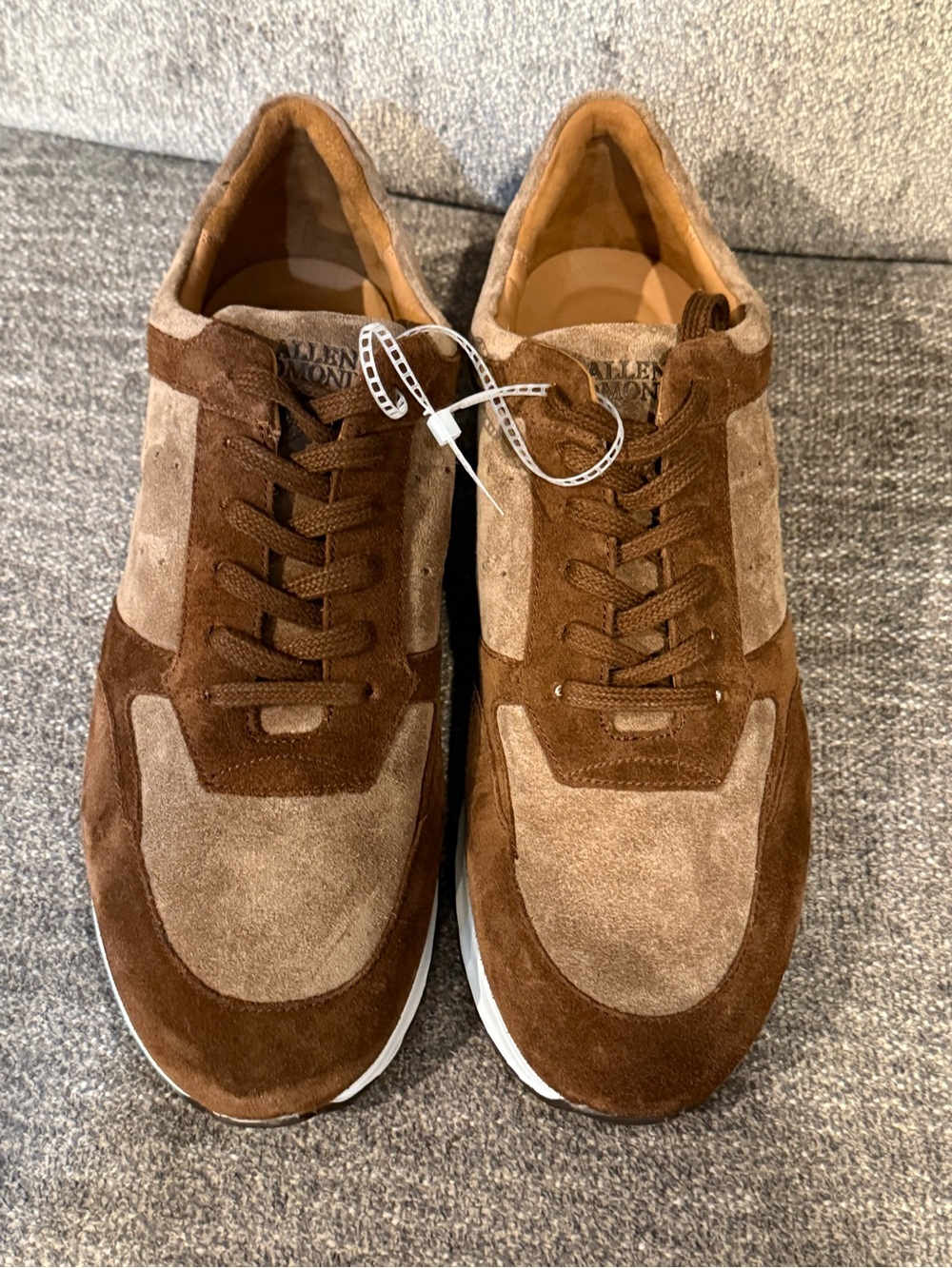 NEW Allen Edmonds Two-Tone Brown Suede Men's Sneakers